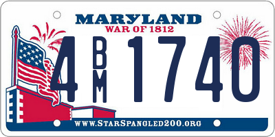 MD license plate 4BM1740