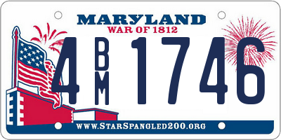 MD license plate 4BM1746