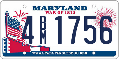 MD license plate 4BM1756