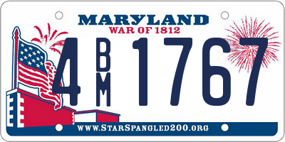 MD license plate 4BM1767