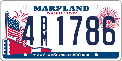 MD license plate 4BM1786