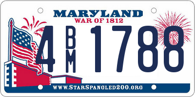 MD license plate 4BM1788
