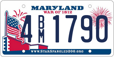 MD license plate 4BM1790