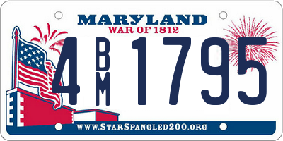 MD license plate 4BM1795