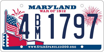 MD license plate 4BM1797