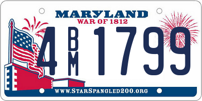 MD license plate 4BM1799