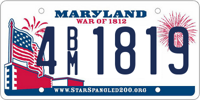 MD license plate 4BM1819