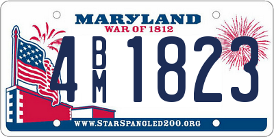 MD license plate 4BM1823
