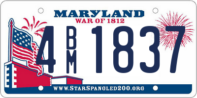 MD license plate 4BM1837