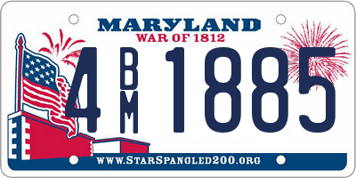 MD license plate 4BM1885