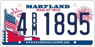 MD license plate 4BM1895
