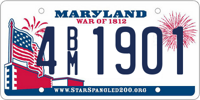 MD license plate 4BM1901