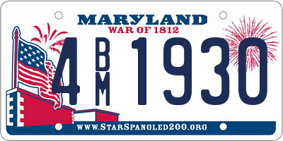MD license plate 4BM1930
