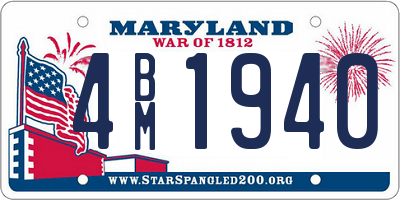 MD license plate 4BM1940