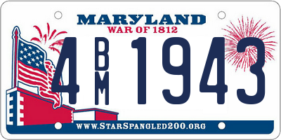 MD license plate 4BM1943