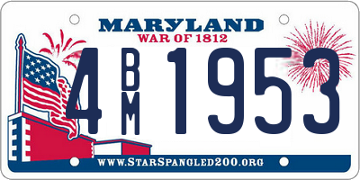 MD license plate 4BM1953