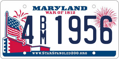 MD license plate 4BM1956