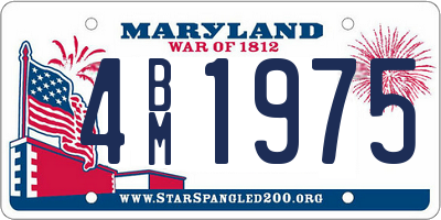 MD license plate 4BM1975