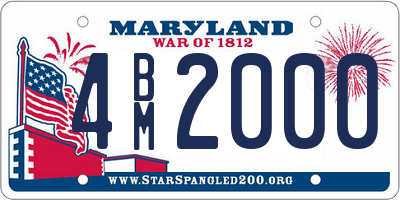 MD license plate 4BM2000