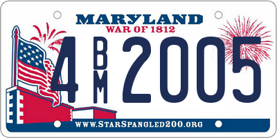 MD license plate 4BM2005