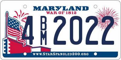 MD license plate 4BM2022