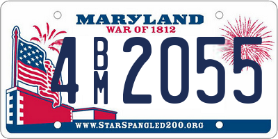MD license plate 4BM2055