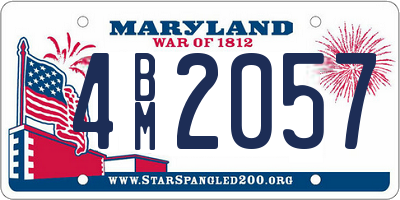 MD license plate 4BM2057