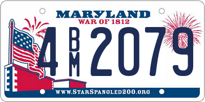 MD license plate 4BM2079