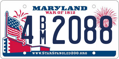 MD license plate 4BM2088