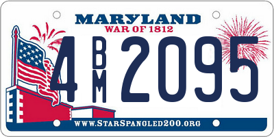 MD license plate 4BM2095