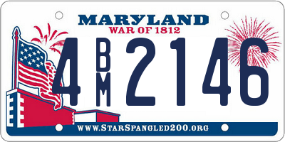MD license plate 4BM2146