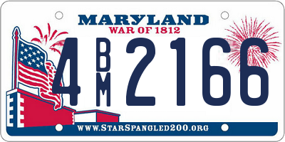 MD license plate 4BM2166