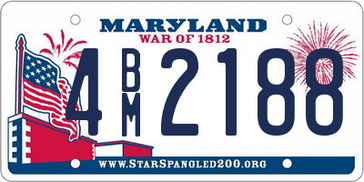 MD license plate 4BM2188
