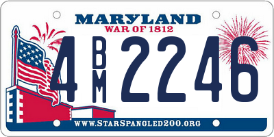 MD license plate 4BM2246