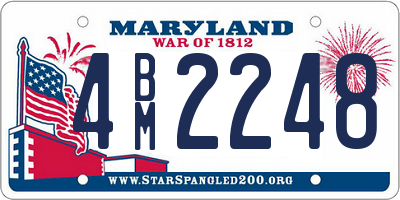 MD license plate 4BM2248
