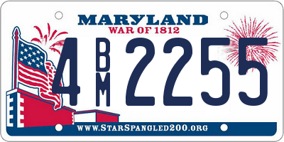 MD license plate 4BM2255