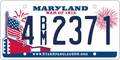 MD license plate 4BM2371