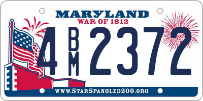 MD license plate 4BM2372