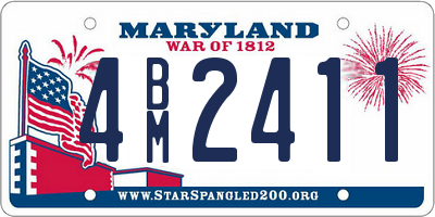 MD license plate 4BM2411