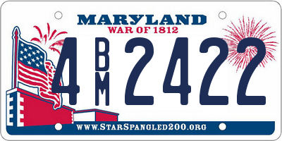 MD license plate 4BM2422