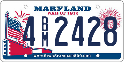 MD license plate 4BM2428