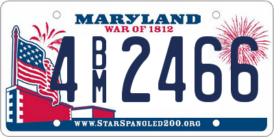 MD license plate 4BM2466