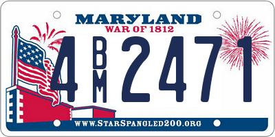 MD license plate 4BM2471