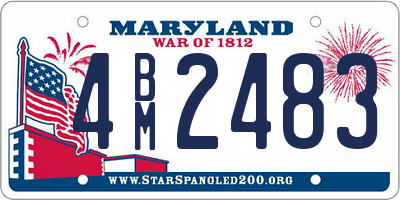 MD license plate 4BM2483