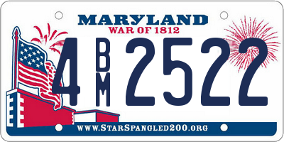 MD license plate 4BM2522