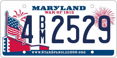 MD license plate 4BM2529