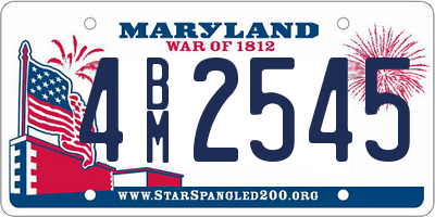 MD license plate 4BM2545