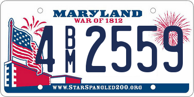 MD license plate 4BM2559