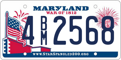 MD license plate 4BM2568