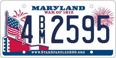 MD license plate 4BM2595